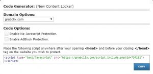 Monetización con content lockers código html cpa locker