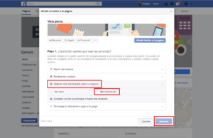 Crear una página de facebook añadir botón a fan pages