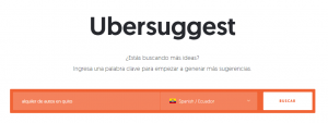 Ubersuggest buscar palabra clave