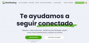 Herramienta para hacer webinars en español ClicMeeting