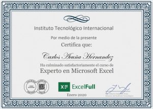 excelfull certificado
